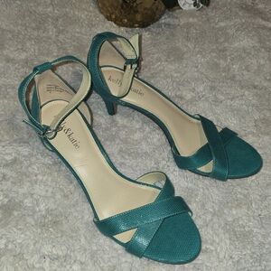 Kelly & Katie Turquoise Strappy Heels